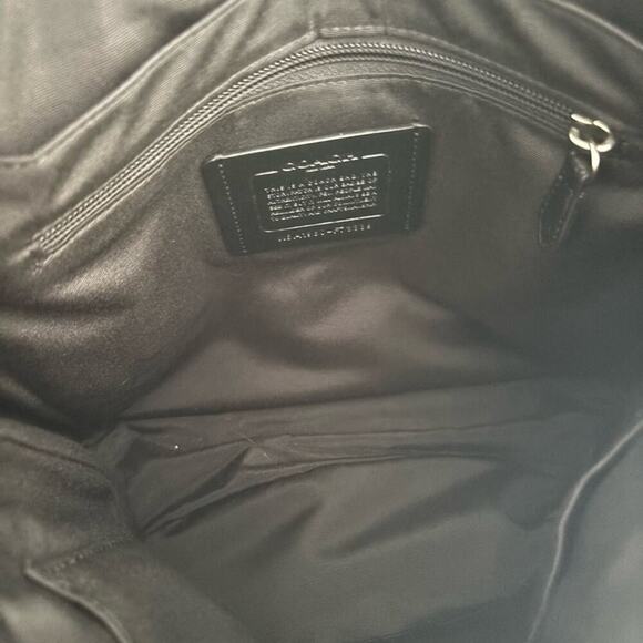 COACH Men's Black Houston Map Messenger Bag  with Adjustable Strap - Picture 5 of 13